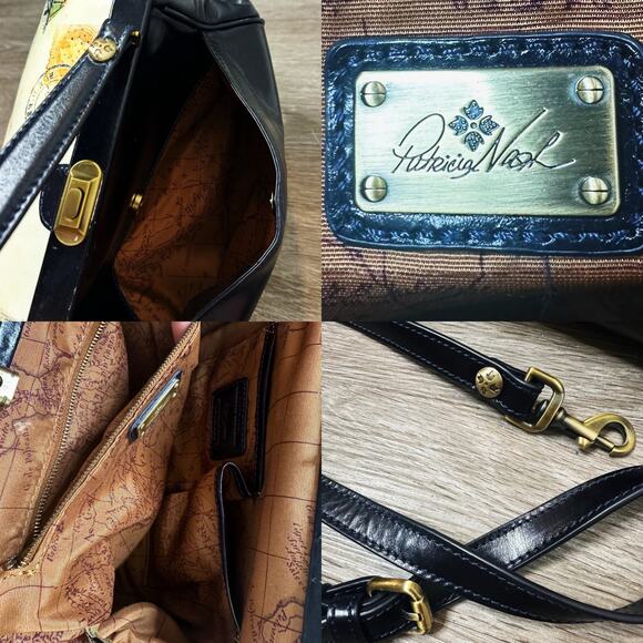 Patricia Nash Brianza Paris Postcard Satchel Leather Limited Edition Crossbody - Picture 11 of 16